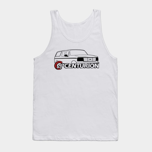 1992-1996 Ford Bronco Centurion Black With Logo Tank Top by The OBS Apparel